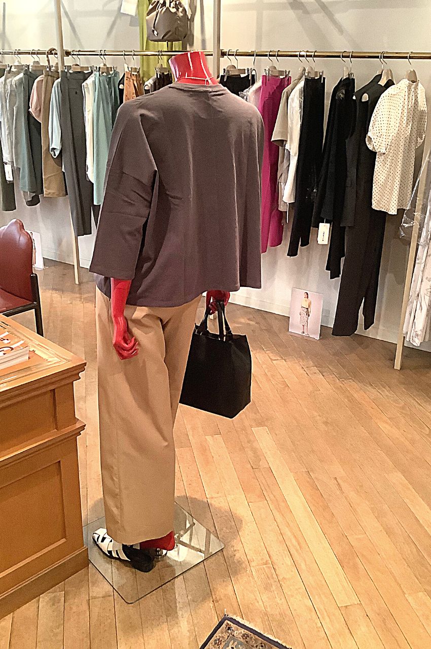 round halfsleeve pullover (グレー) コットン100% / クルーネック / ウォッシャブル