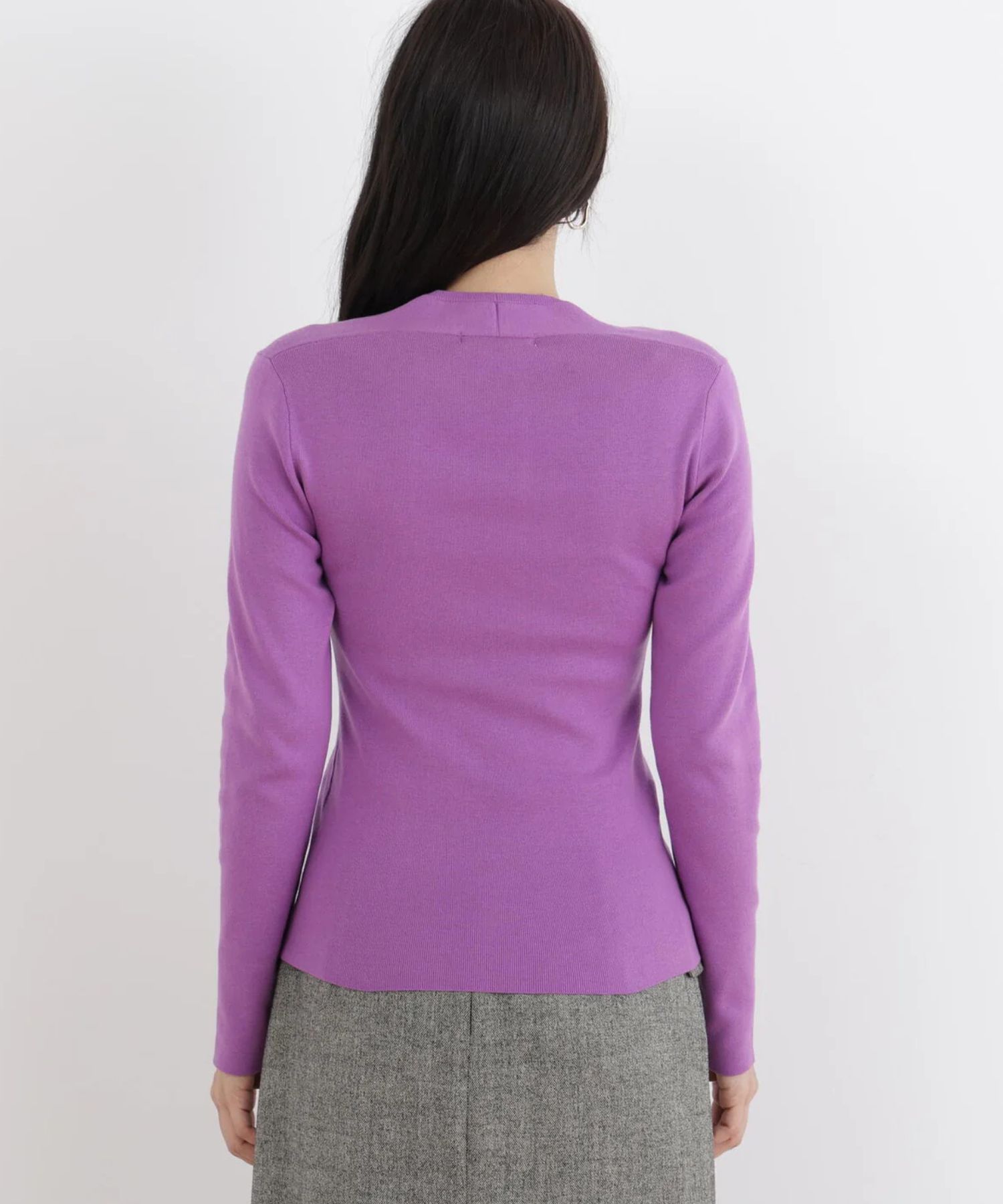 プルオーバーシンプルハイゲージ(パープル)ポリエステル / ストレッチあり / かぶって着用 / ウォッシャブル / 手洗い可 / 0316170128