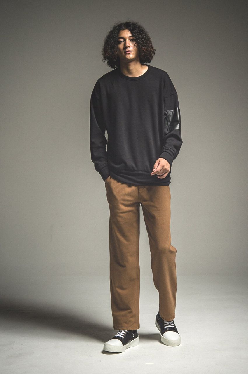 velours fleece drop trainer / ベロアフリースドロップトレーナー