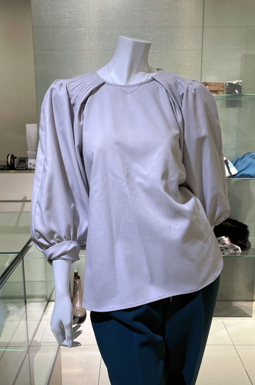 TUCK VOLUME SLEEVE BL/タックボリュームスリーブブラウス