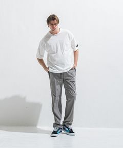 EDGE NYLON SEMI WIDE PT(GREY) ナイロン/ 360°ストレッチ/ 5ポケット / エコレザーライン / 手洗可 /  RC40-ST-014WT