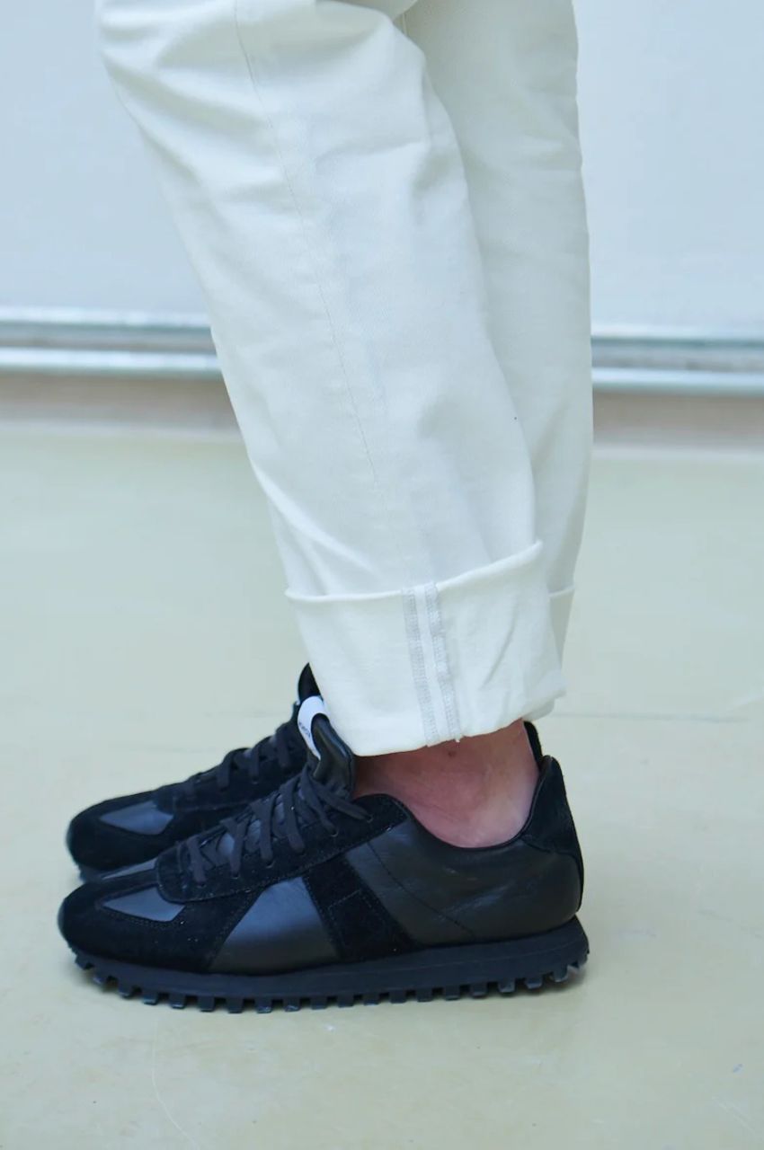 GERMAN TRAINER LEATHER TRAIL (BLACK)牛革/紐あり / TRAIL SOLE / 軽量