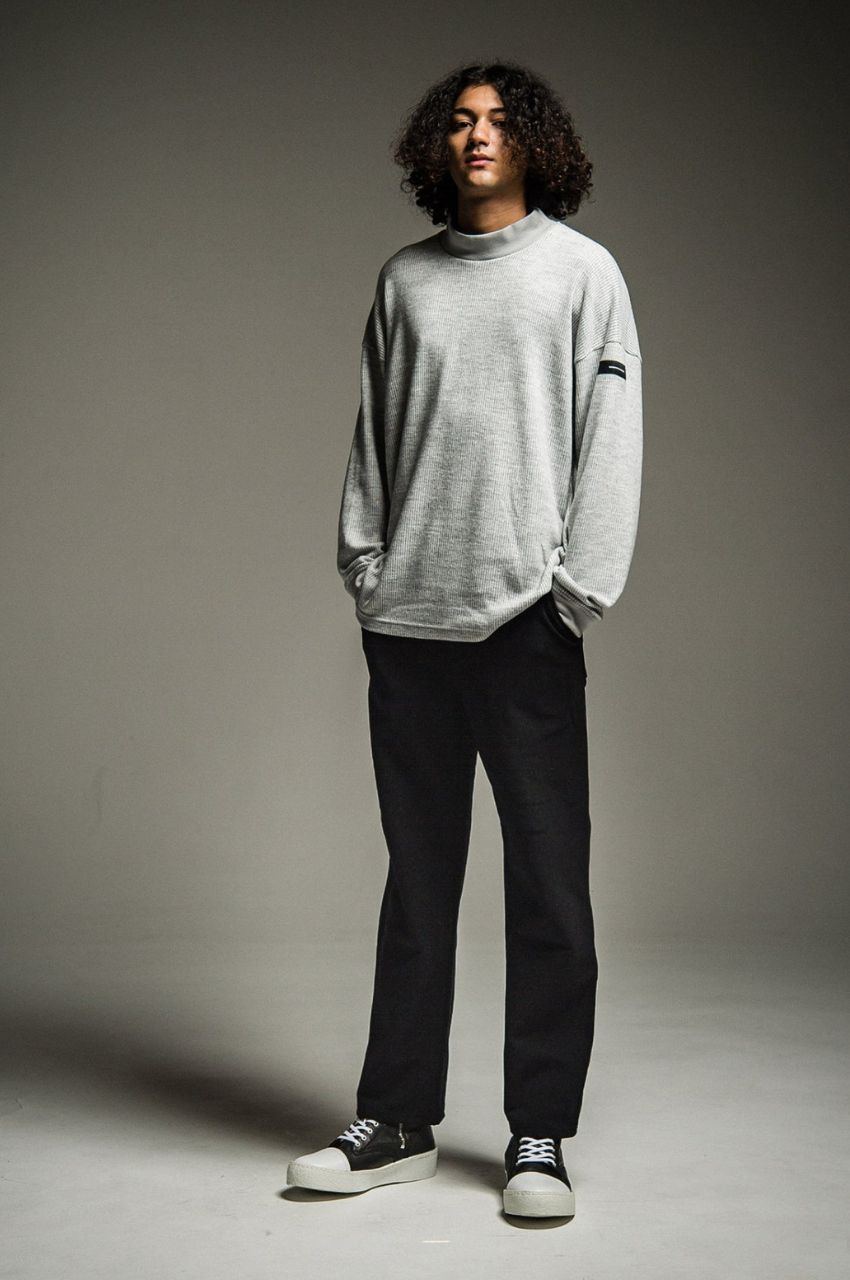 MOCKNECK OVER KNIT / モックネックドロップショルダーニット