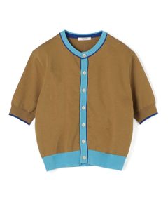 ドライコットン ハーススリーブカーディガン ( ブラウン系) コットン / やや薄手 /伸縮性有り / 手洗可 /  12-02-62-02501