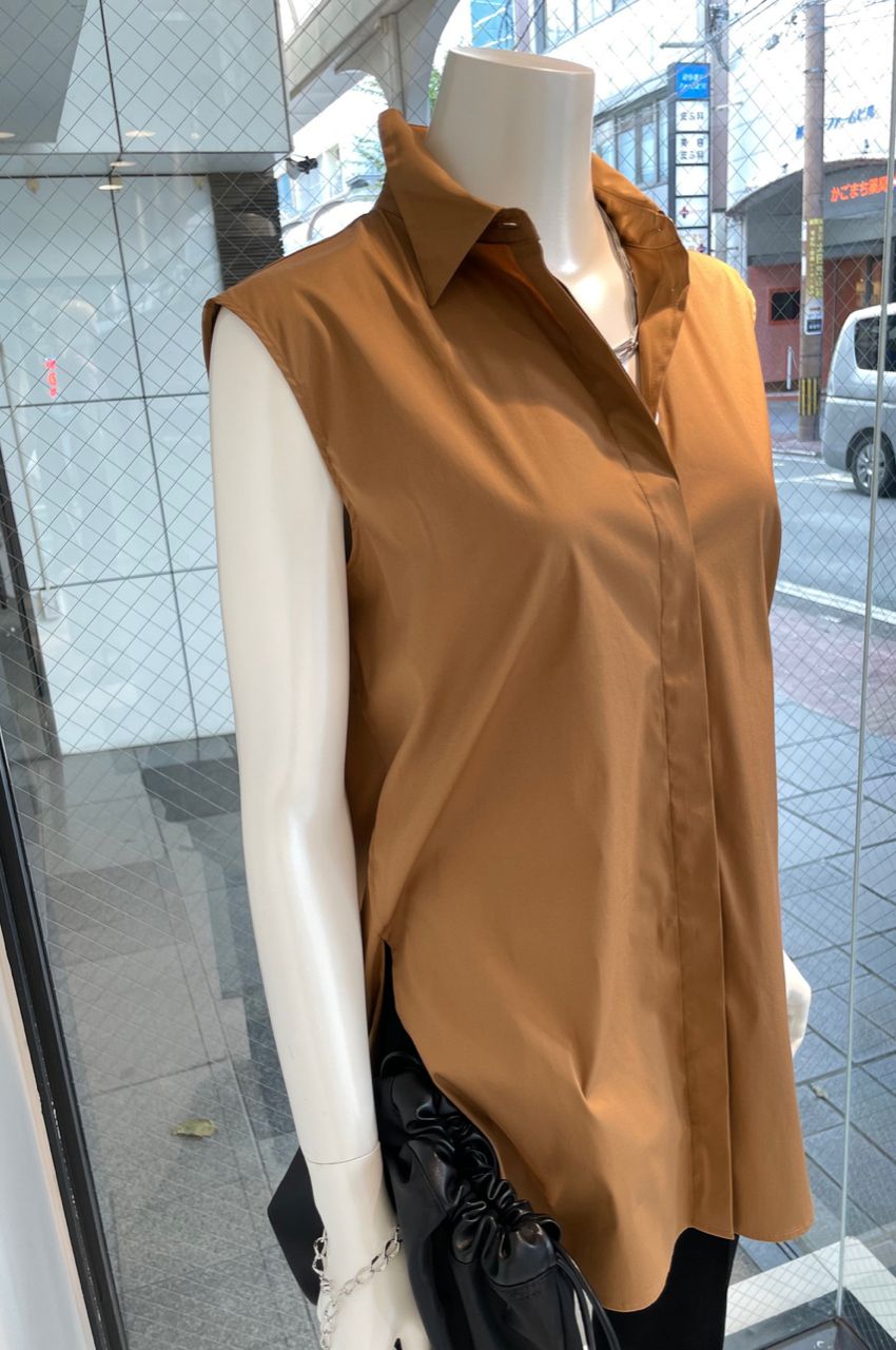 Wealth SL A Line Shirt/スリーブレスシャツブラウス