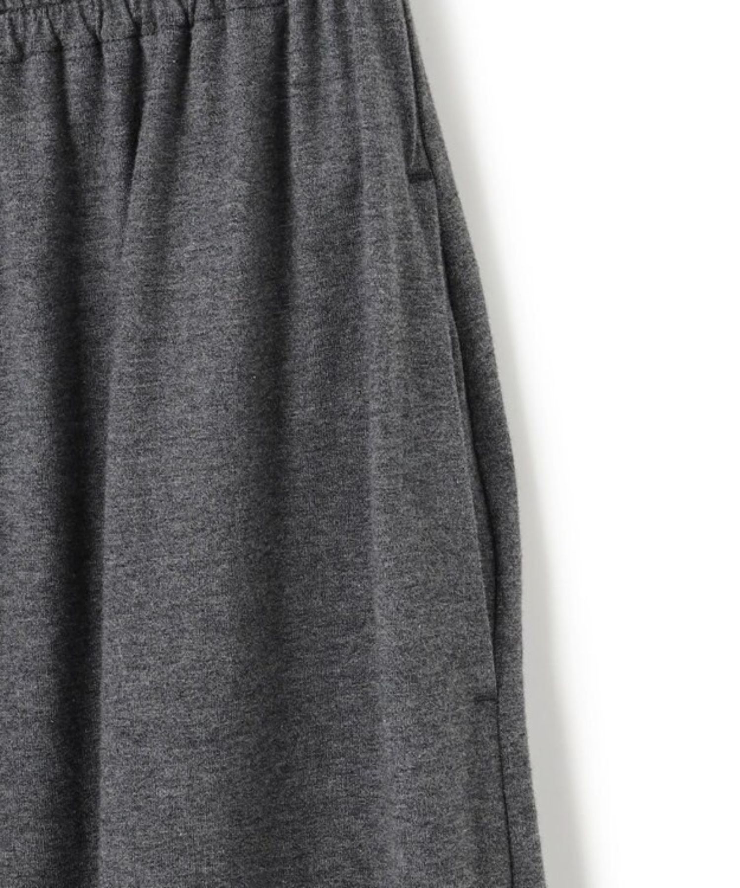 プレーンジャージーギャザーパンツ(チャコール) 綿 / ウォッシャブル / ウエストゴム / PRUVGW0314