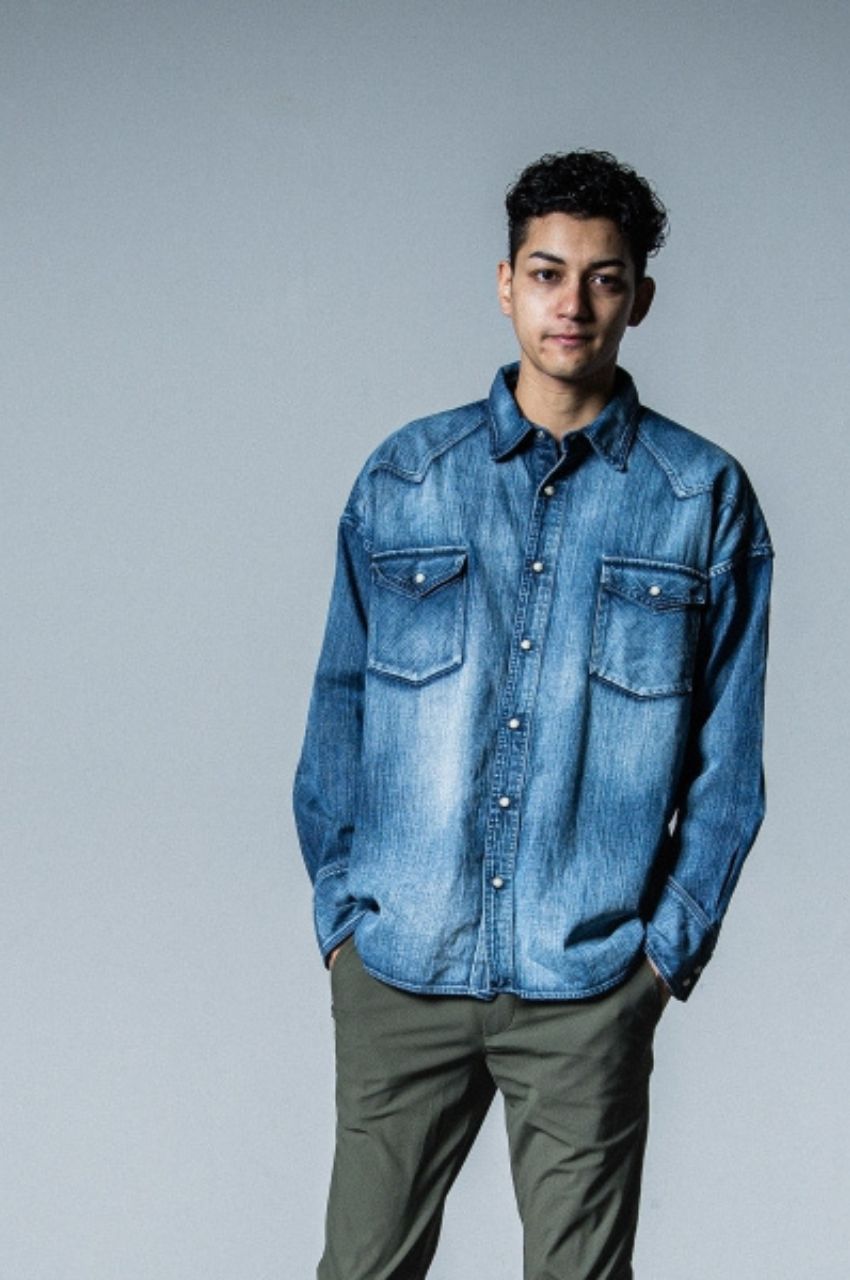 James over dungaree shirt (INDUSED) コットン / ウエスタンダンガリー / 柔らかい / RC33-SH-004-2