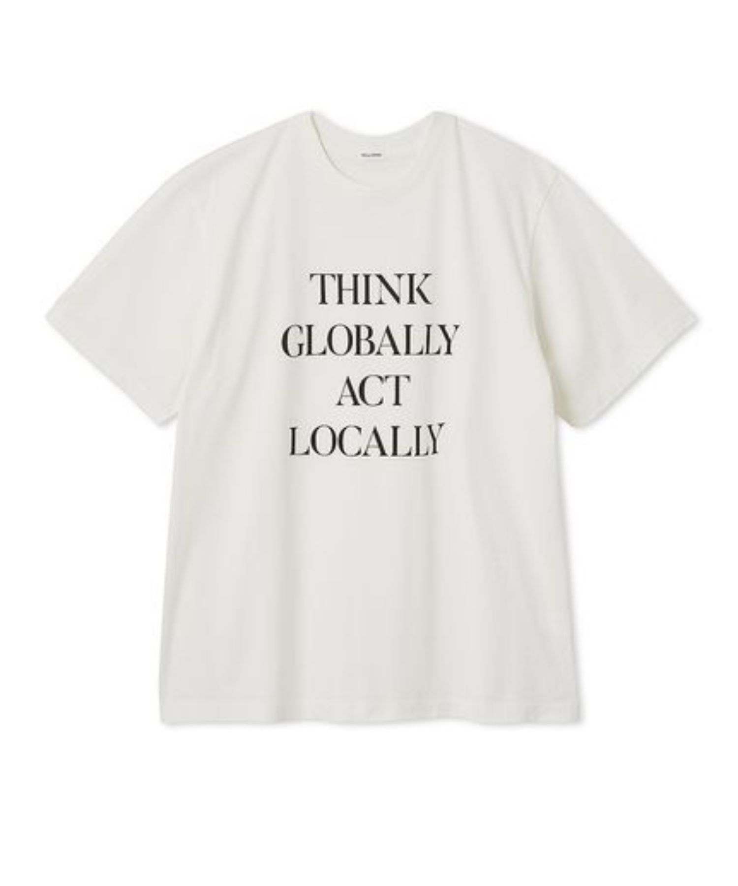 タイポグラフィTシャツ(ホワイト) 綿 / フロントロゴ / ユル感 / 手洗い可 / 09WCT252227