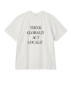 タイポグラフィTシャツ(ホワイト) 綿 / フロントロゴ / ユル感 / 手洗い可 / 09WCT252227