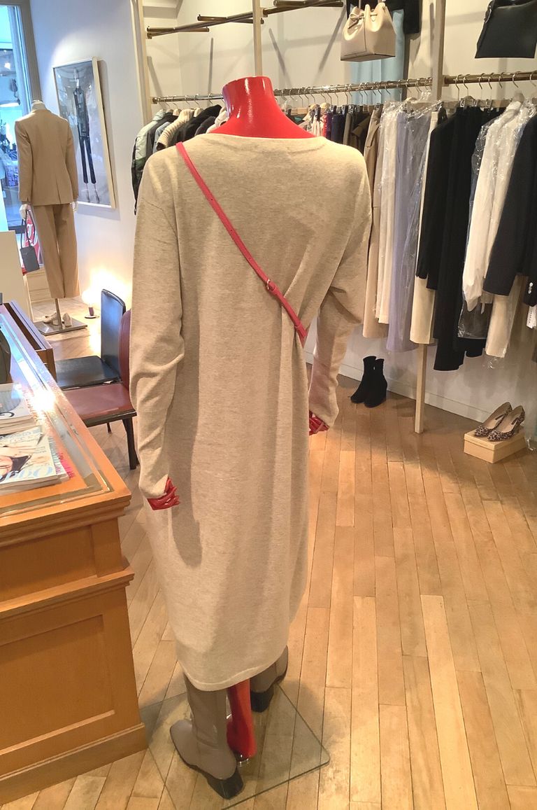 TOMORROWLAND - ULTRA FINE WOOL BOAT NECK ONE PIECE / ウルトラ