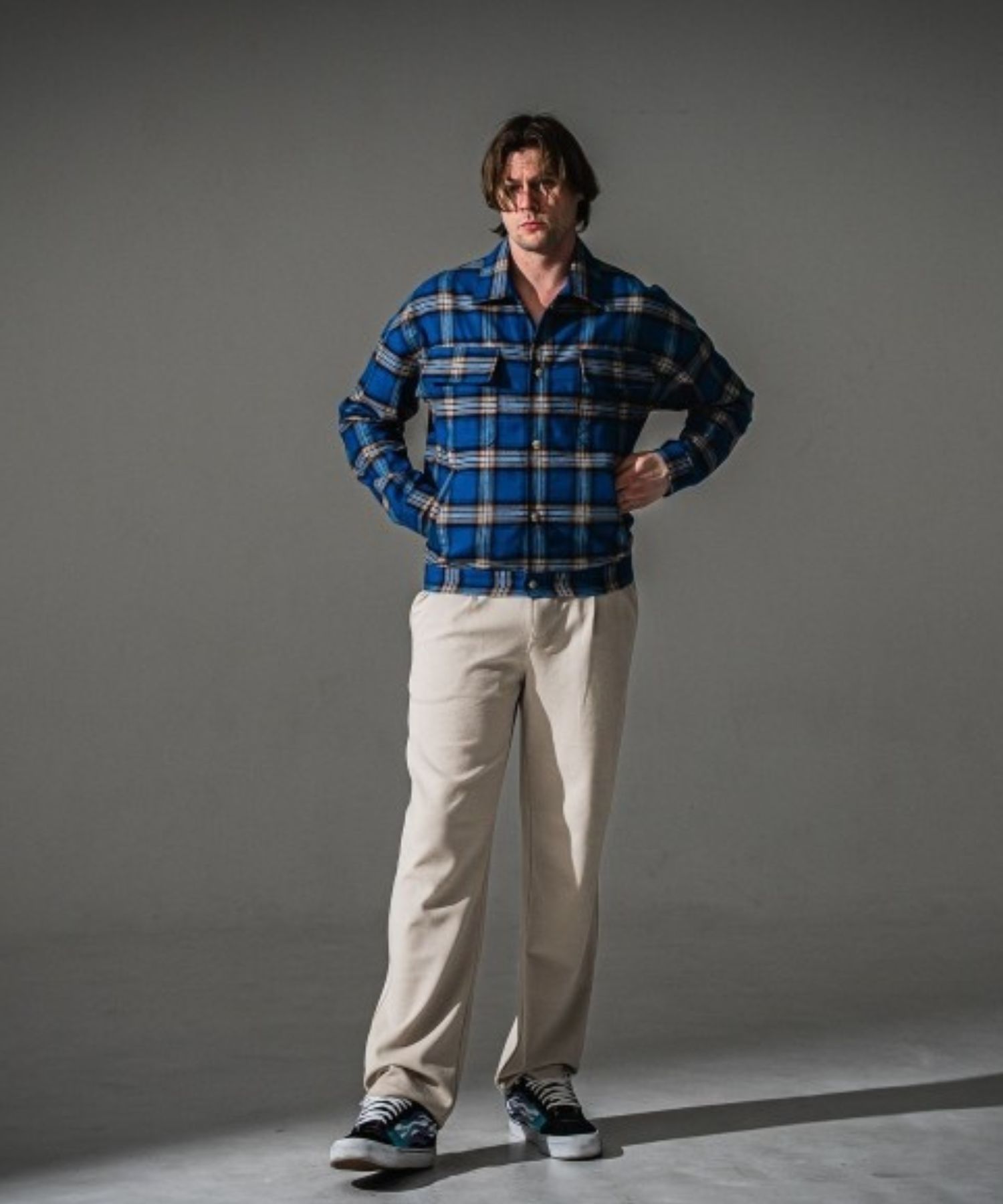 CHRIS EASY WIDE TUCK PANTS(BEIGE) レーヨン / セミワイドシルエット / ワンタック / ポケットあり / RC 41-ST-016WT