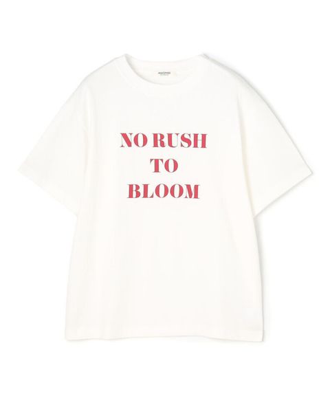 コットンロゴプリント Tシャツ (ホワイト) コットン/ 伸縮性有り / フロントロゴ / 手洗可 / 12-03-62-03201