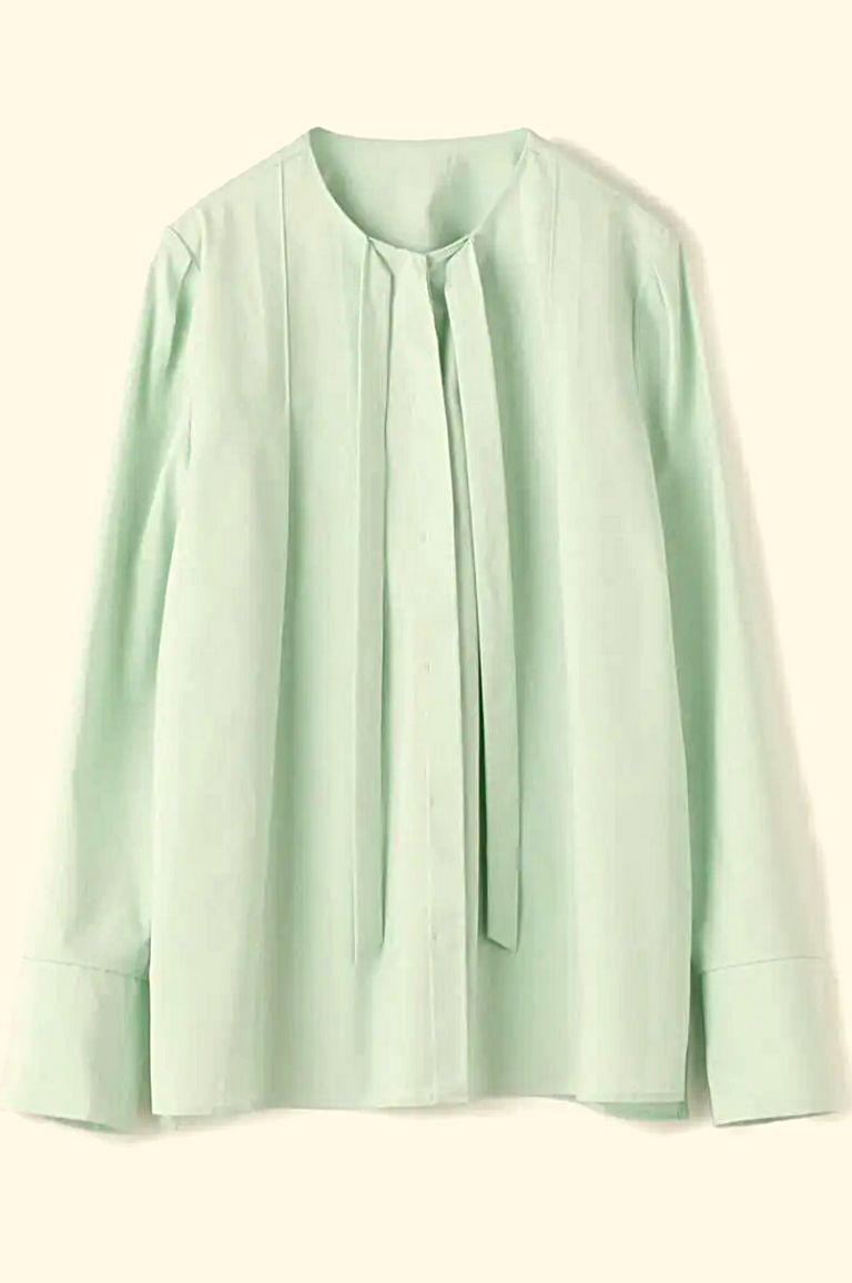 TOMORROWLAND - SILKY DESHIN BOWTIE BLOUSE /シルキーデシン ボウタイ