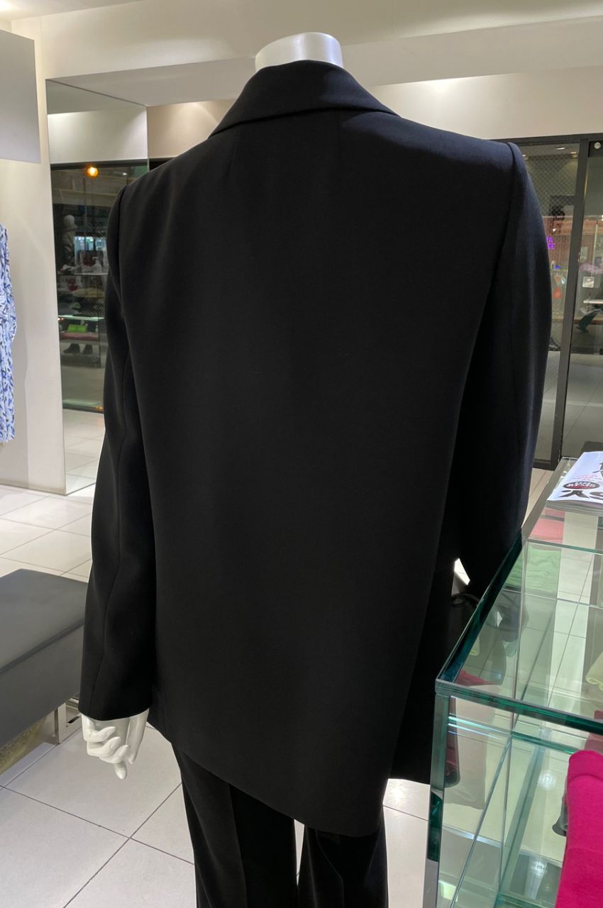 Admiral Crepe Relaxed Double-Breasted Blazer | Theory