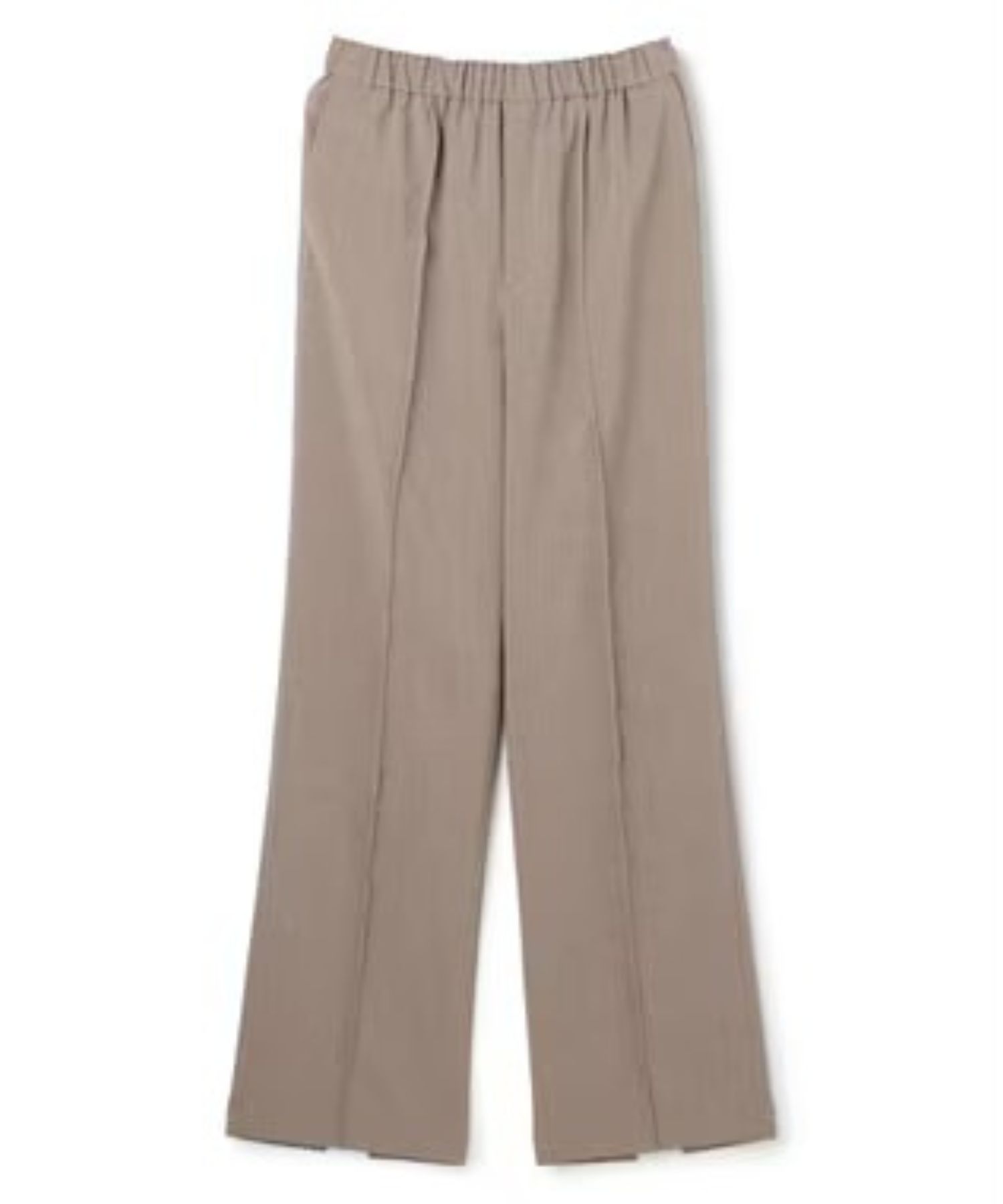 【イージーケア・セットアップ対応】BATEAU / バックスリット ストレートパンツ (Taupe) ポリエステル / ウエスト総ゴム / 吸水速乾 /UVケア / 接触冷感機能 / PRCWLM0002