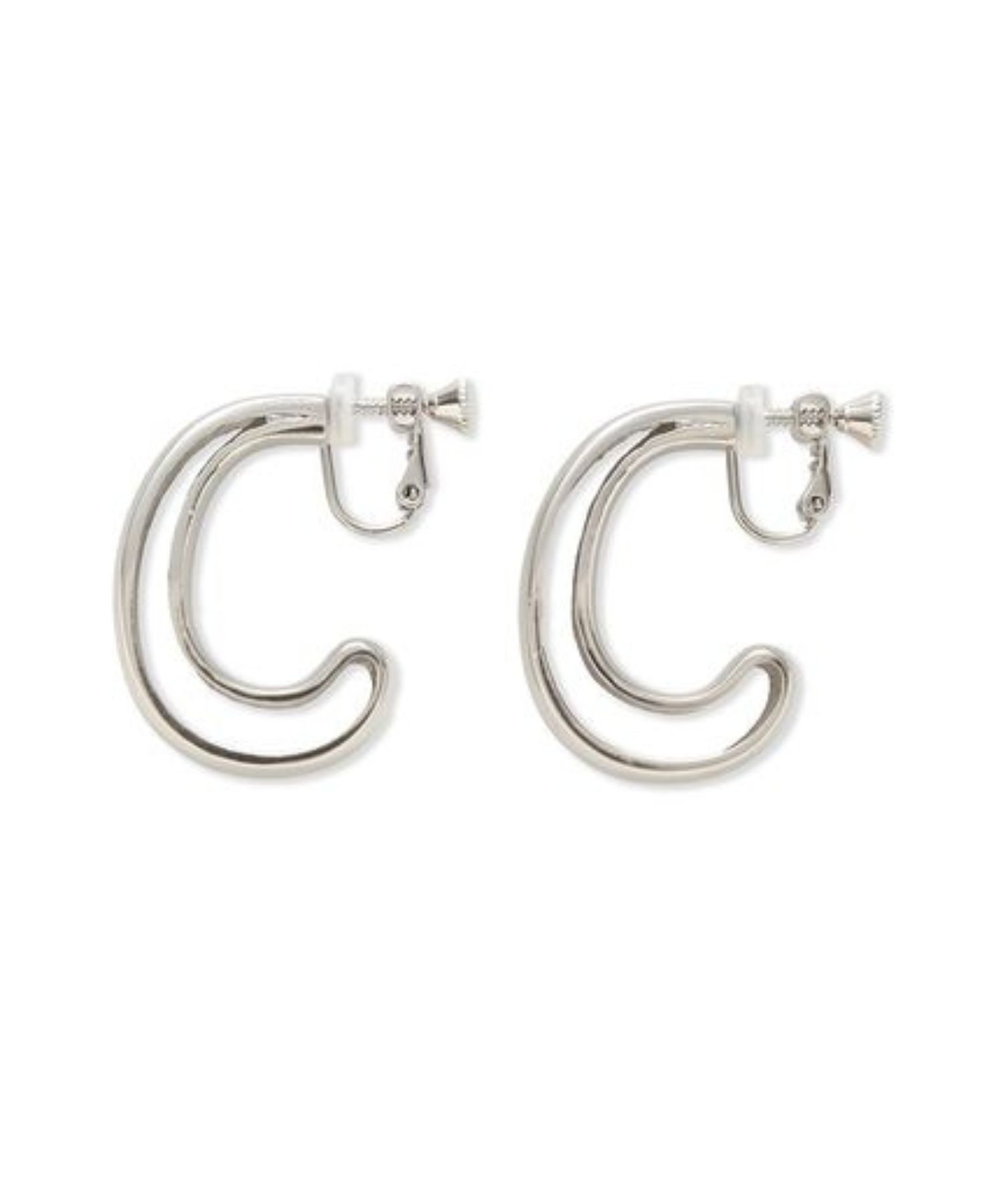 メタルドロップフープイヤリング(SLV) 亜鉛合金 /ドロップ型 / 軽量 / 09WGA261562