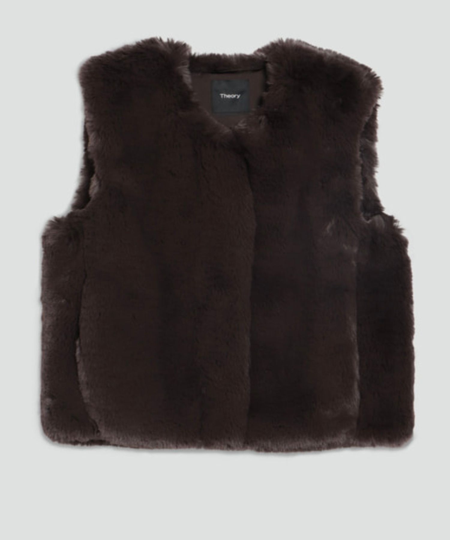 エコファージレ Lush Faux Fur (カカオブラウン) ポリエステル / Vネック/ 裏地あり / 031-6309601