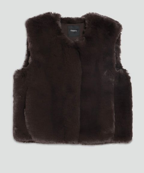 エコファージレ Lush Faux Fur (カカオブラウン) ポリエステル / Vネック/ 裏地あり / 031-6309601