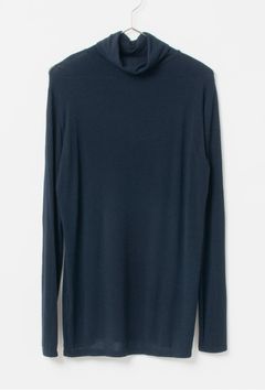 Soft turtleneck pullover (ブラック) レーヨン / 柔らかい / 手洗い可 / 薄手 / FK242-70210