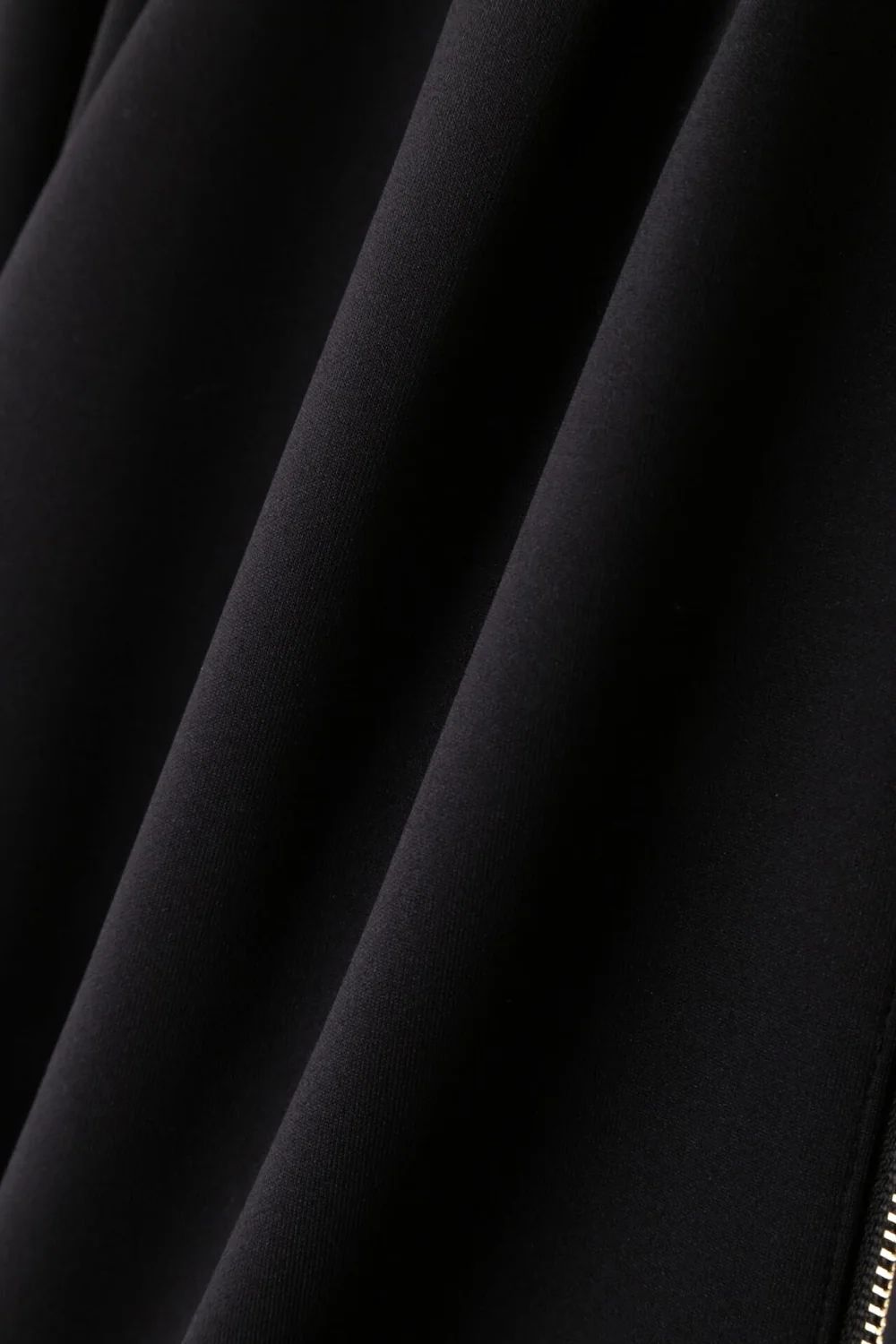 ダンボールノーカラーブルゾン (ブラック) / ポリエステル・ポリウレタン / ストレッチ / 0315150303