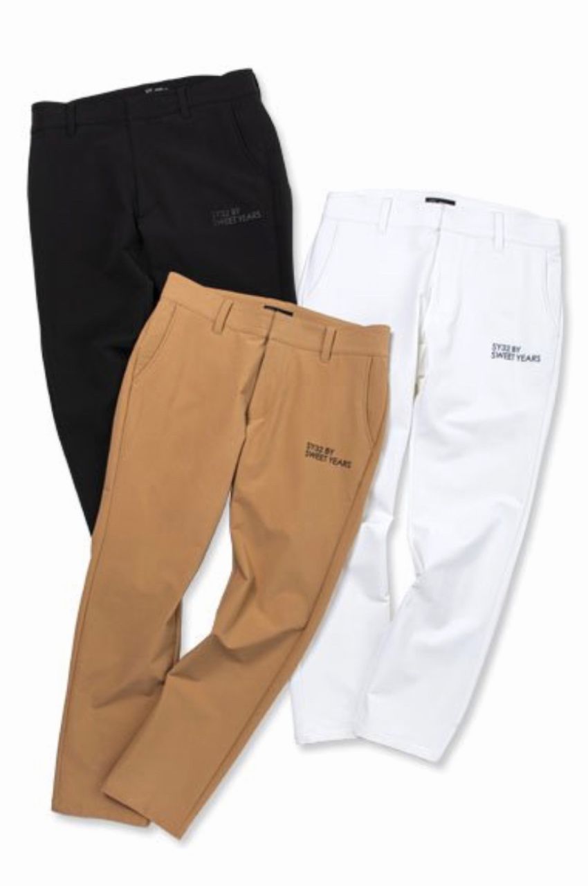 STRETCH DOUBLE CROSS PANTS / シンプルストレッチパンツ