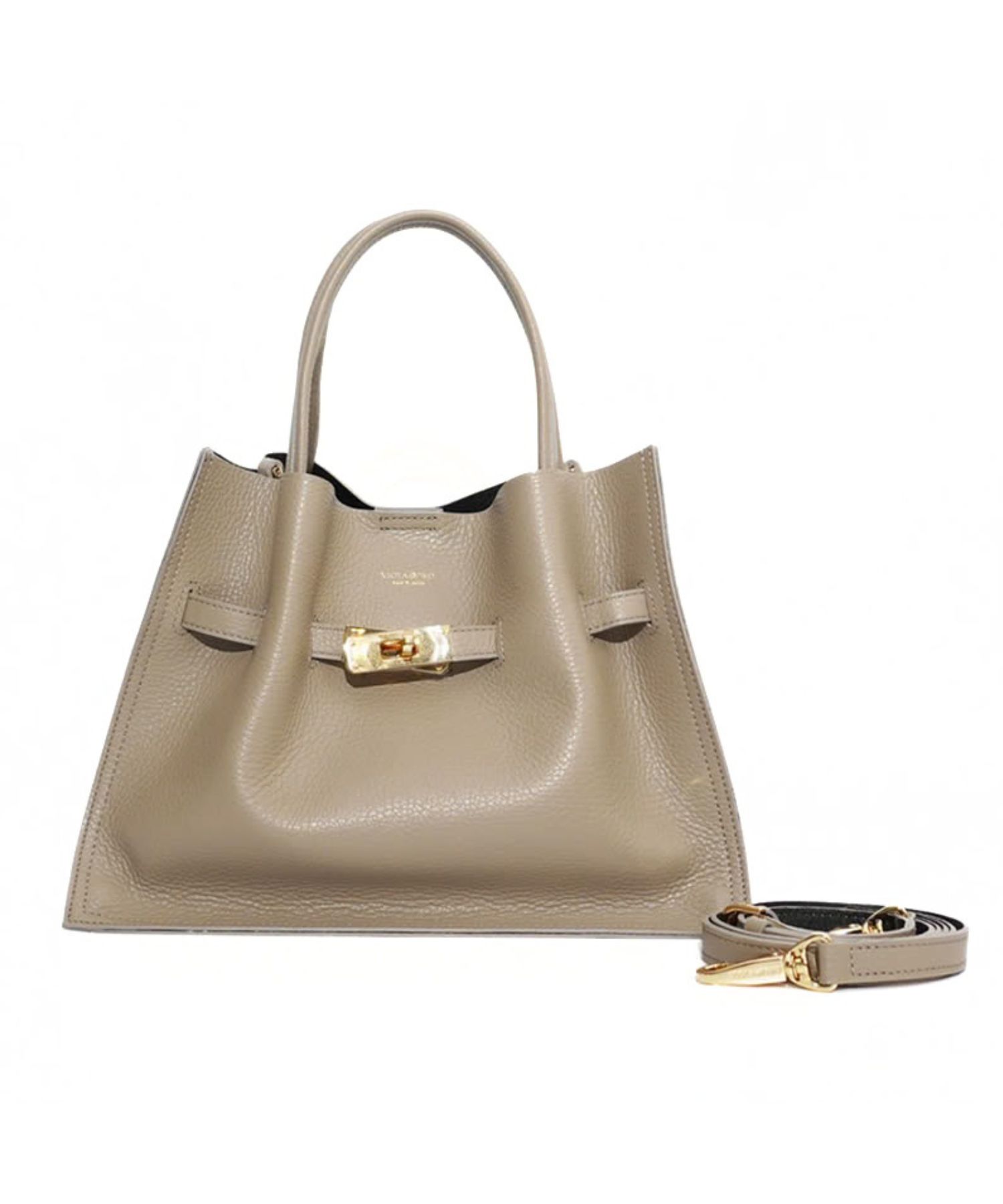 TRERO (トレロ) L/TAUPE/BLACK  / 牛革 / マグネット開閉 / ショルダーストラップ /V-1496
