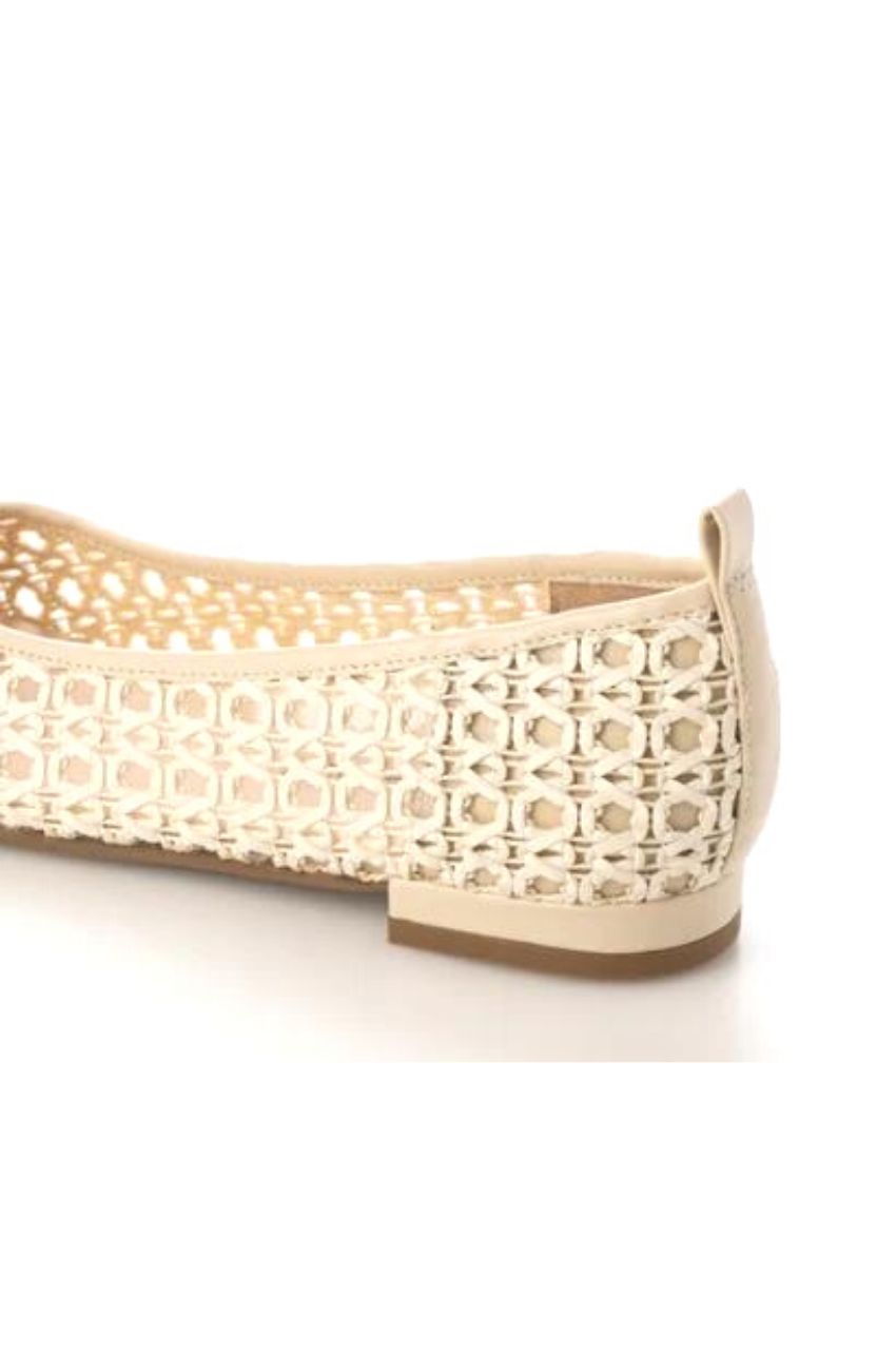 SQUARE TOE MESH PUMPS / スクエアトウメッシュパンプス （ベージュ雑材）