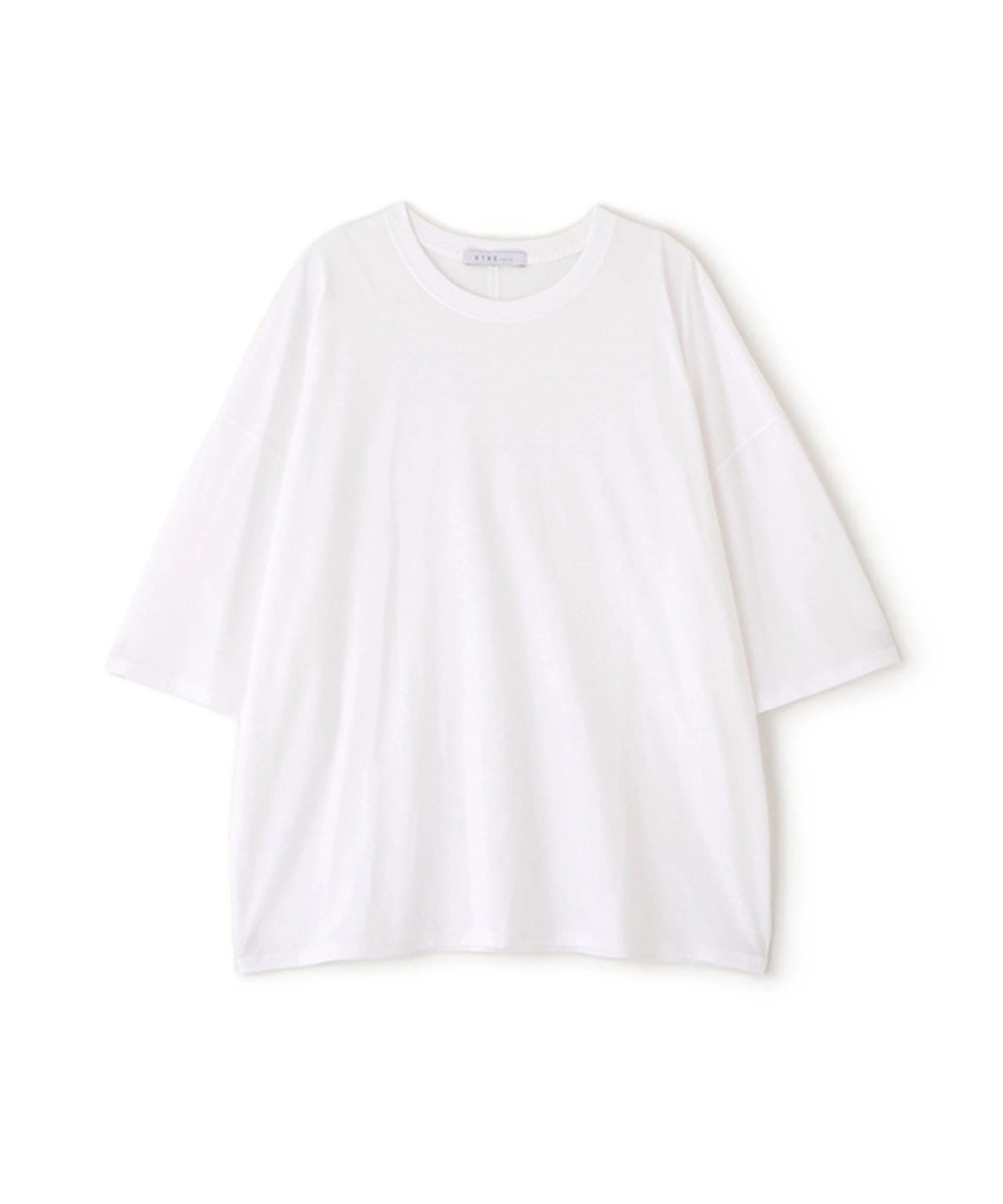 オーバーサイズクールネスTee (WHITE) 綿 / 薄手 / バイオ加工 / UVカット / 接触冷感機能 / 1226212082