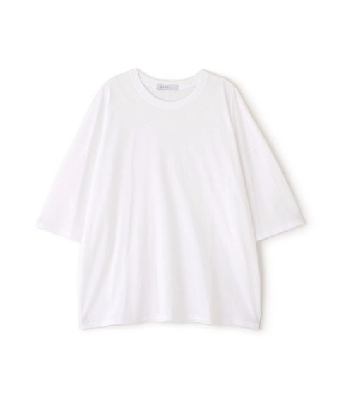 オーバーサイズクールネスTee (WHITE) 綿 / 薄手 / バイオ加工 / UVカット / 接触冷感機能 / 1226212082