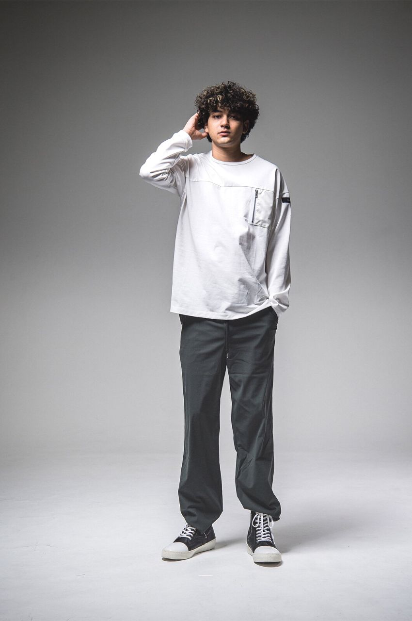 nylon pocket LOOSE LONG SLEAVE / ナイロンポケットルーズロングスリーブTシャツ