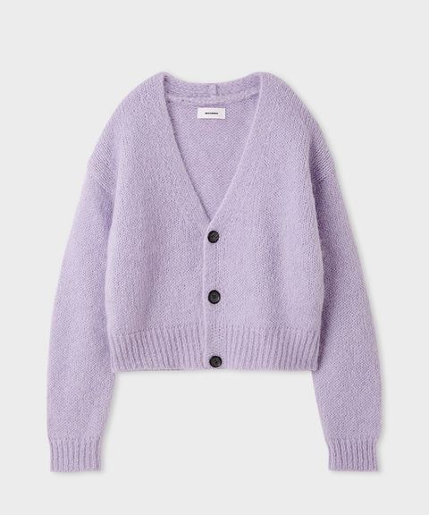 ホリデーシャギーニットカーデ(ラベンダー) モヘア / ショート丈 / MWND255022