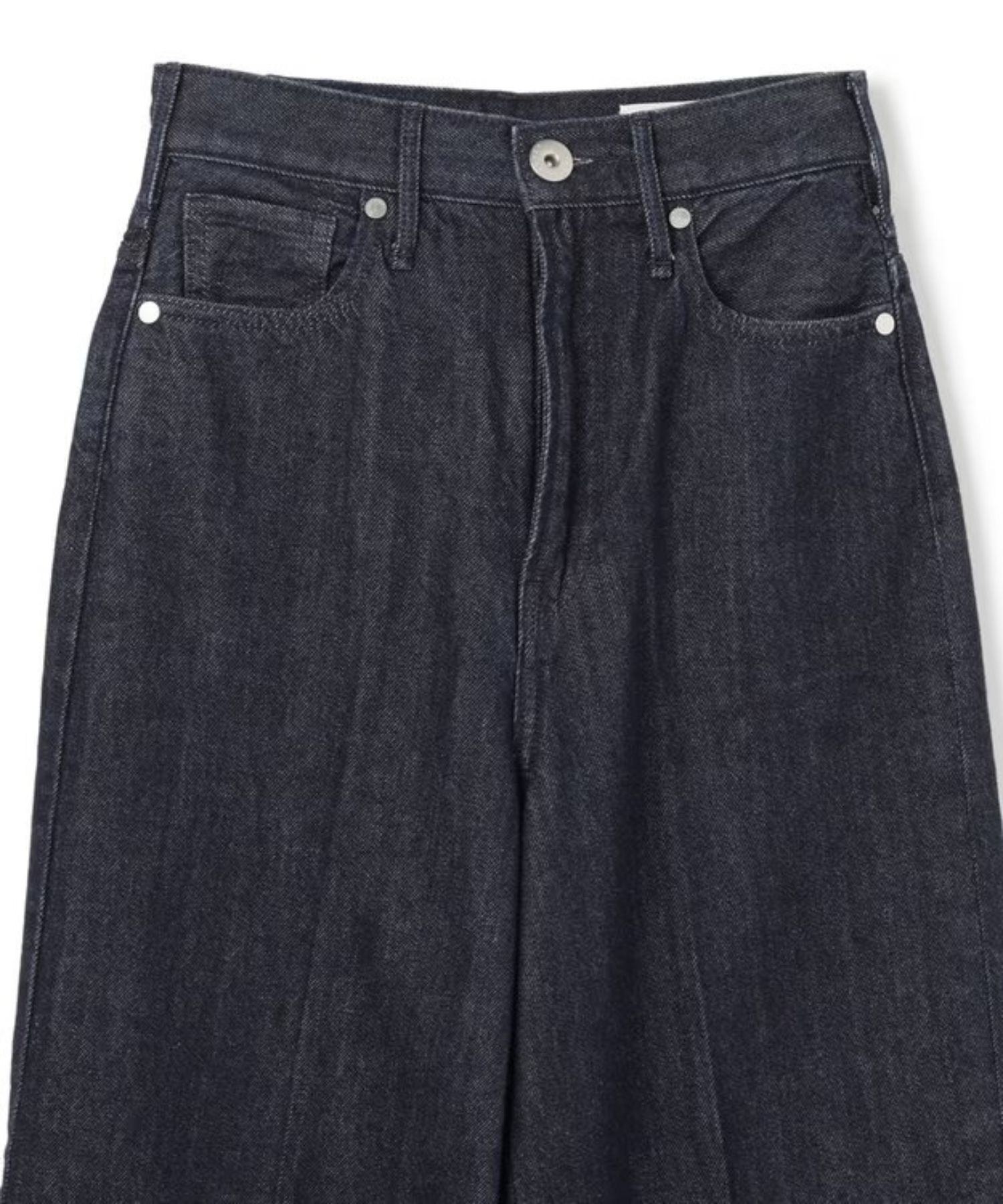 THE SISTER デニムパンツ upper hights × uncrave(リジット)綿 / ワイドシルエット / ハイウエスト / ウォッシャブル / PRUVLS0203