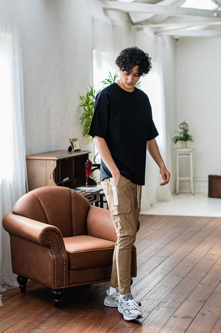 RESOUND CLOTHING ライトベージュパンツ RESOUND CLOTHING - ナイロンカーゴパンツ (ベージュ) ナイロン