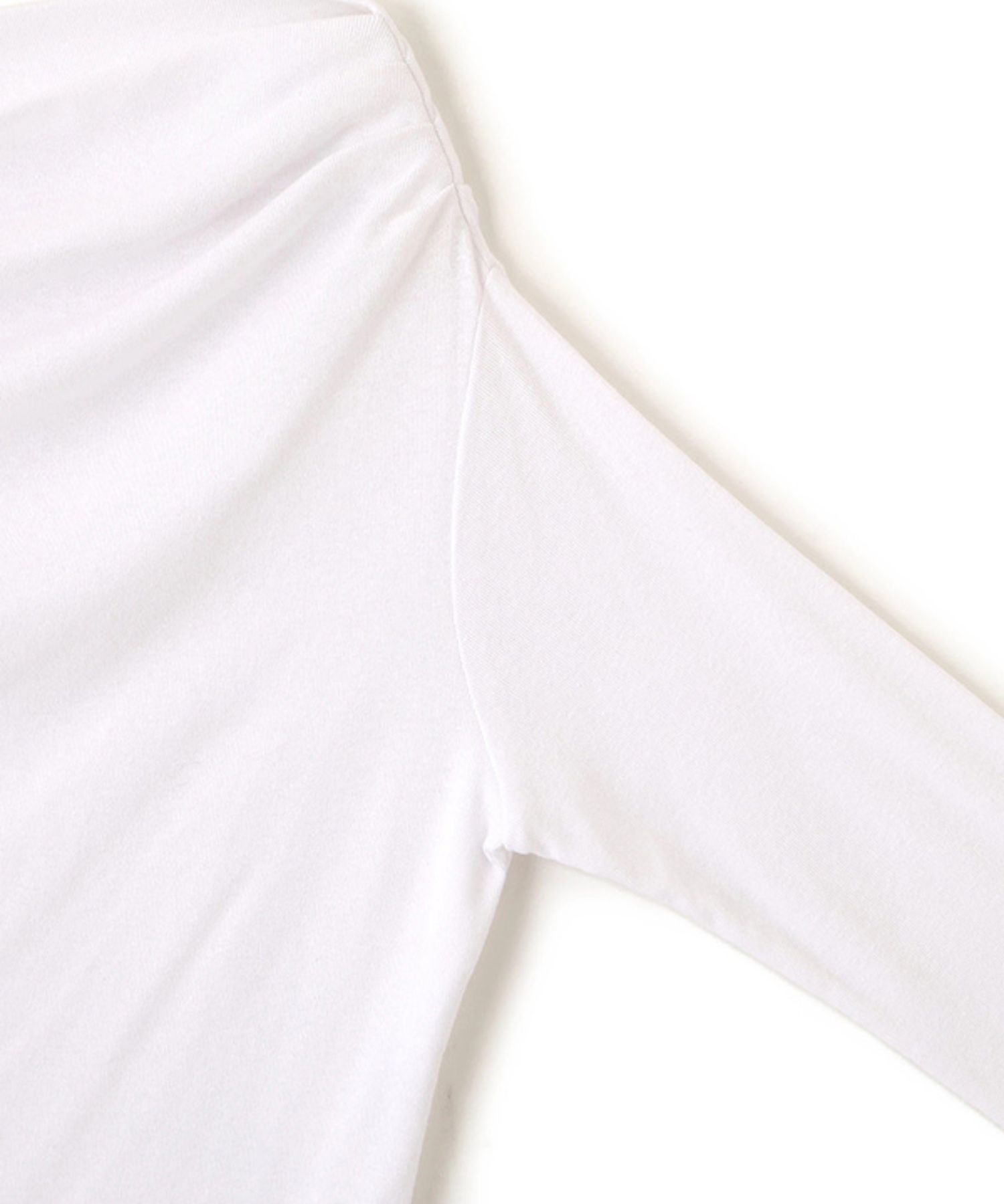 ワンショルダードレーププルオーバー(ホワイト) 綿 / ウォッシャブル / 手洗い可 / 1226212079