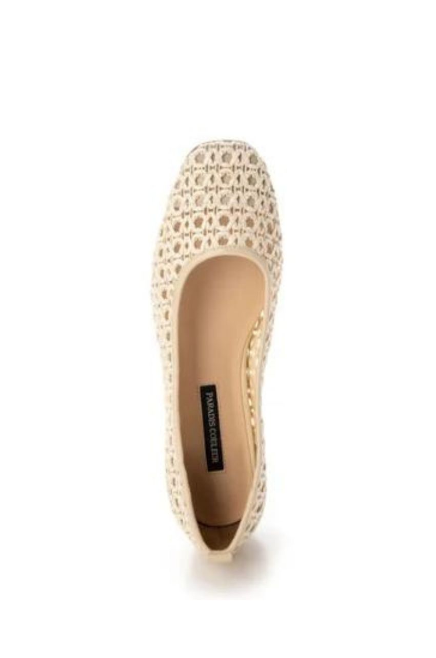 SQUARE TOE MESH PUMPS / スクエアトウメッシュパンプス （ベージュ雑材）