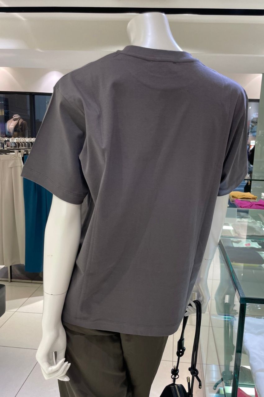 サステナブルロゴTシャツ(グレー)綿100% / ウォッシャブル