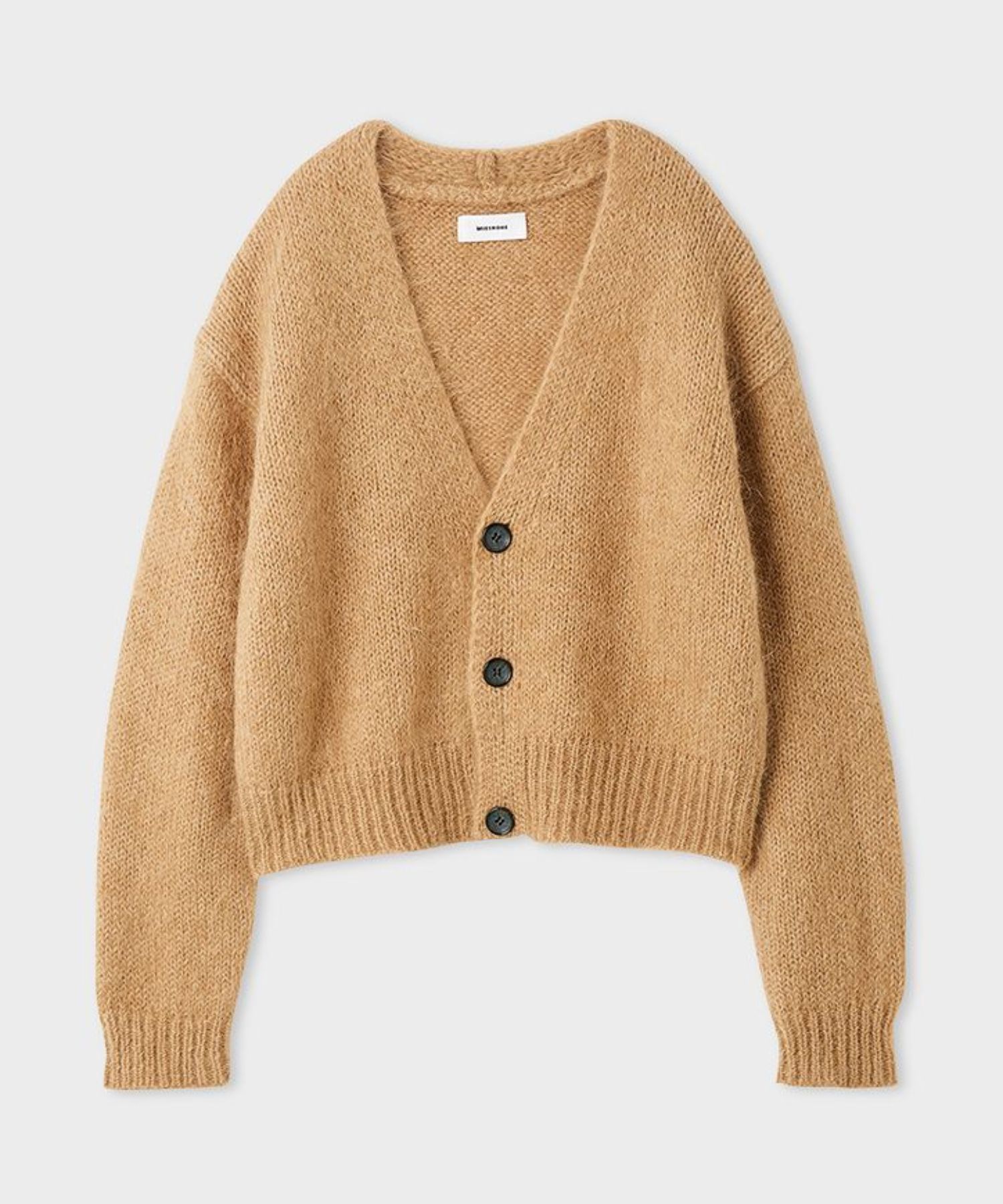 ホリデーシャギーニットカーデ(キャメル) モヘア / ショート丈 / MWND255022