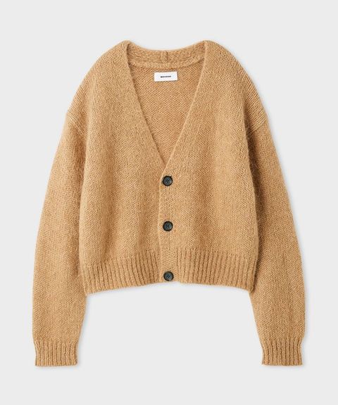 ホリデーシャギーニットカーデ(キャメル) モヘア / ショート丈 / MWND255022