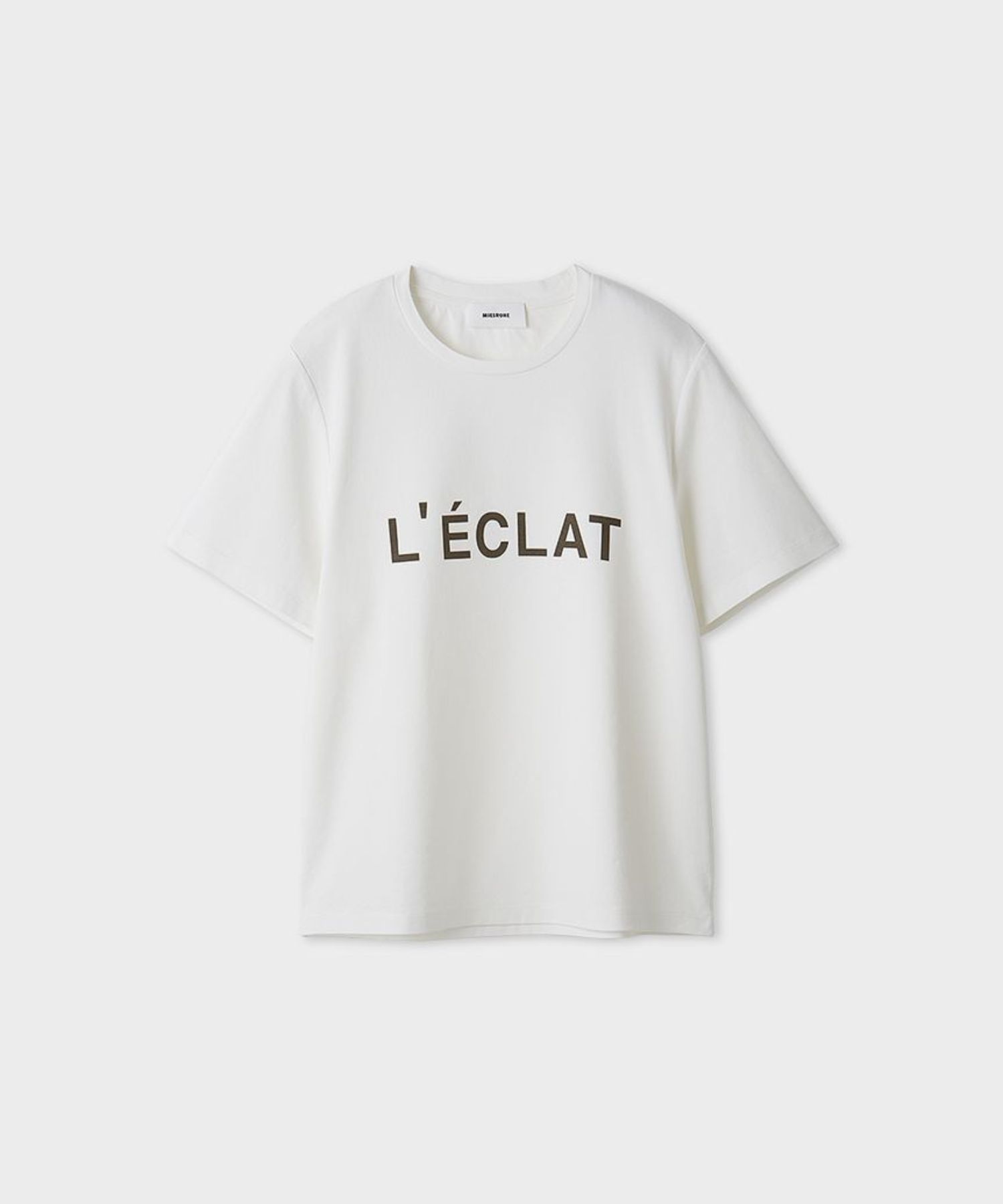 L'ÉCLATコンパクトロゴT( ホワイト)綿 / ウォッシャブル / 手洗い可 / MWCT262071