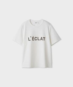 L'ÉCLATコンパクトロゴT( ホワイト)綿 / ウォッシャブル / 手洗い可 / MWCT262071
