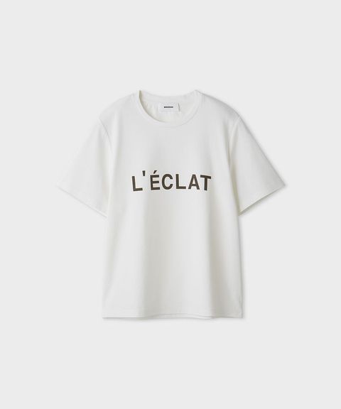 L'ÉCLATコンパクトロゴT( ホワイト)綿 / ウォッシャブル / 手洗い可 / MWCT262071