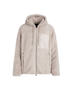 (MENS) MENFI メンフィ ボアブルゾン (ライトグレー) ポリエステル / フーディー / ダブルファスナー / 胸元のポケット / MJXA0212033588