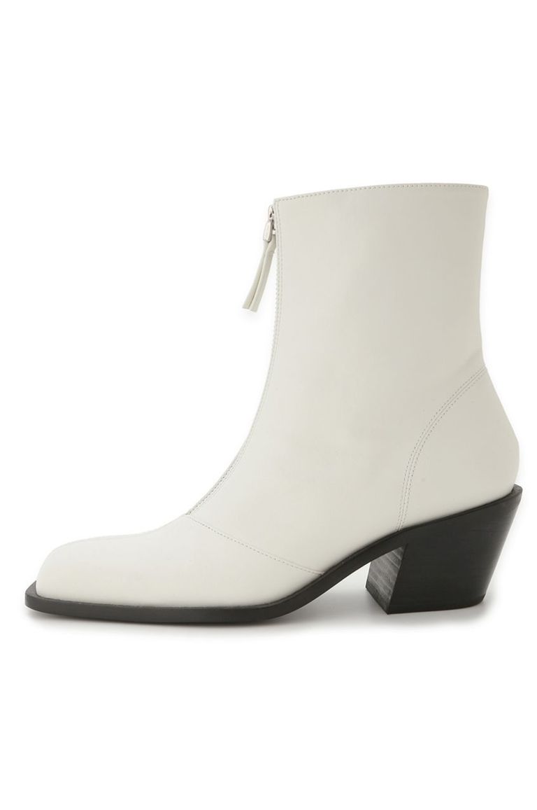 ショートブーツ・ブーティ F_WD FW19 BOOTS WITH COULISSE (FW33014A_10004999) FRAY I.D - センタージップショートブーツ (ホワイト) 合皮