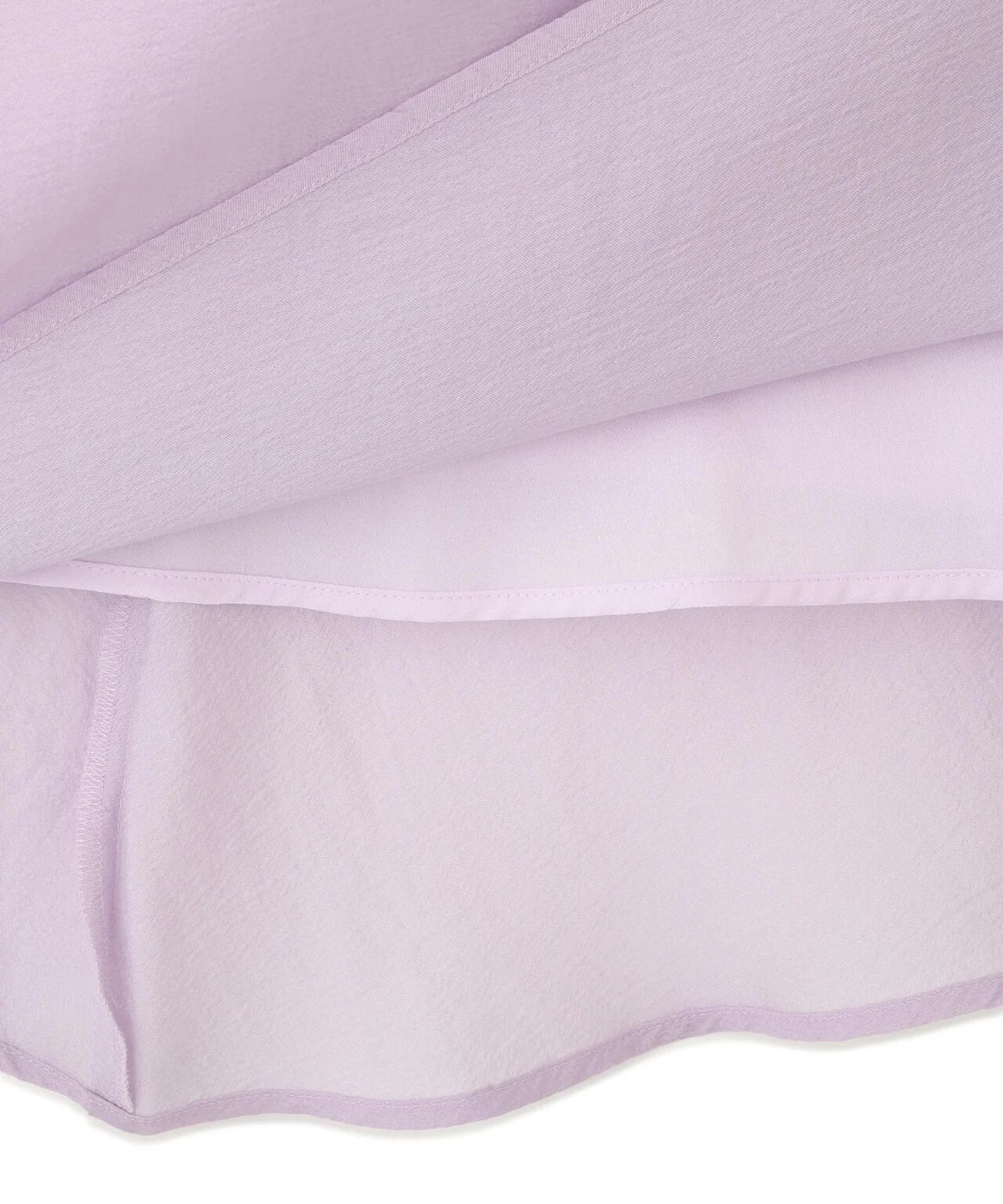 ウエストシャーリングロングワンピース(ラベンダー)再生繊維 / ストレッチ性無し / 身頃のみ裏地付き / 前スリットあり / あきなしでかぶり着用 / 0316140207