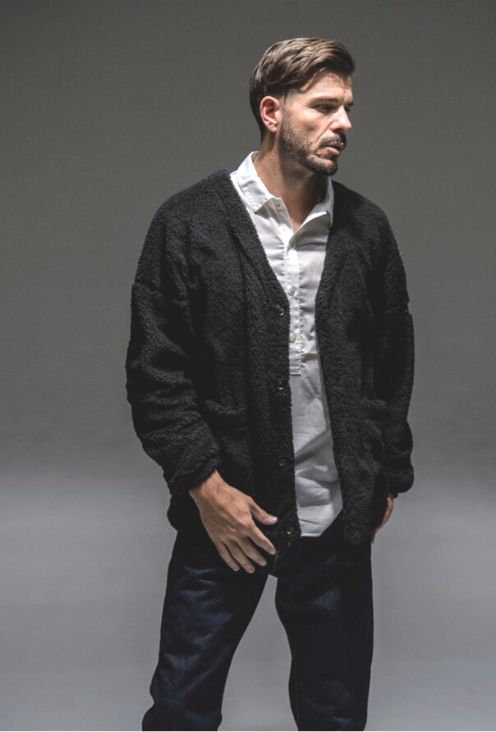 WEST BOA cardigan / オーバーサイズドロップショルダーボアカーディガン