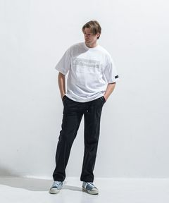 EDGE NYLON SEMI WIDE PT(BKBK) ナイロン/ 360°ストレッチ/ 5ポケット / エコレザーライン / 手洗可 /  RC40-ST-014WT