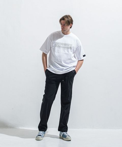 EDGE NYLON SEMI WIDE PT(BKBK) ナイロン/ 360°ストレッチ/ 5ポケット / エコレザーライン / 手洗可 /  RC40-ST-014WT