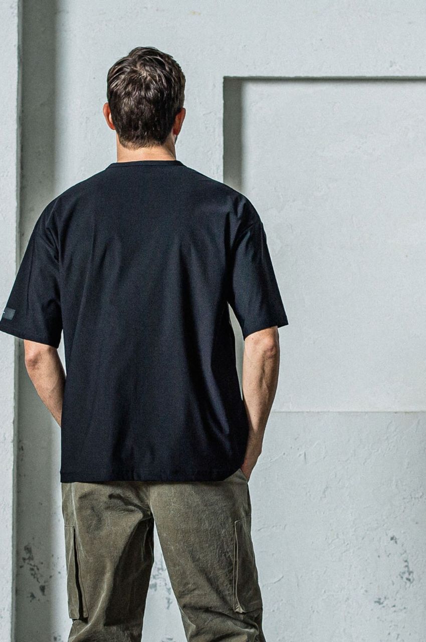 leather pocket overnylon T (ブラック)ナイロン /ホームベース型ポケット / ストレッチ/ 速乾性 /RC35-T-005