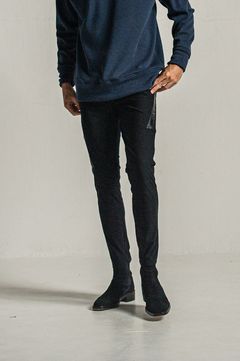 TYLER PANTS (black) レーヨン / ストレッチ / エコレザー / 裏起毛 / RC34-ST-026H