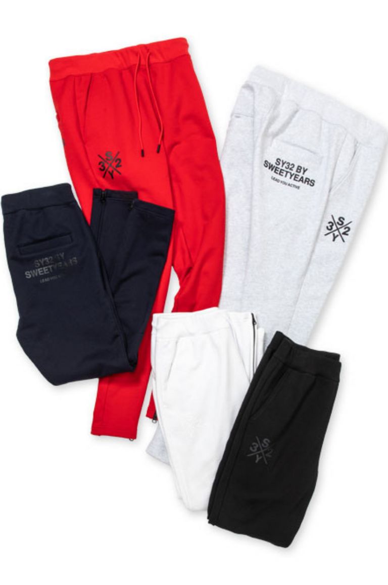 6081☆5L(ウエスト約125～135㎝対応)/SY32・吸水速乾スウェットパンツ/赤 SY32 by SWEET YEARS - HEAVY SWEAT PANTS / スウェットパンツ
